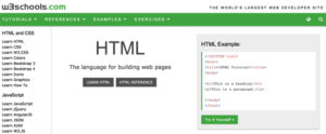W3Schoolsトップ画面